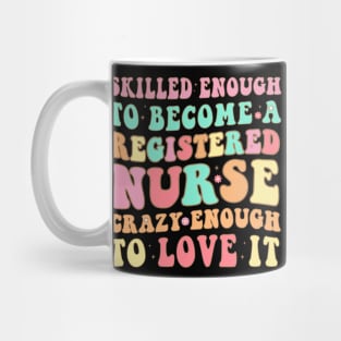 Retro Registered Nurse RN Vintage Style Groovy Nursing Grad Mug